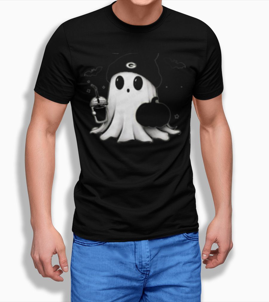 Halloween Green Bay Packers Ghost Pumpkin Football Fan Merchandise T-Shirt