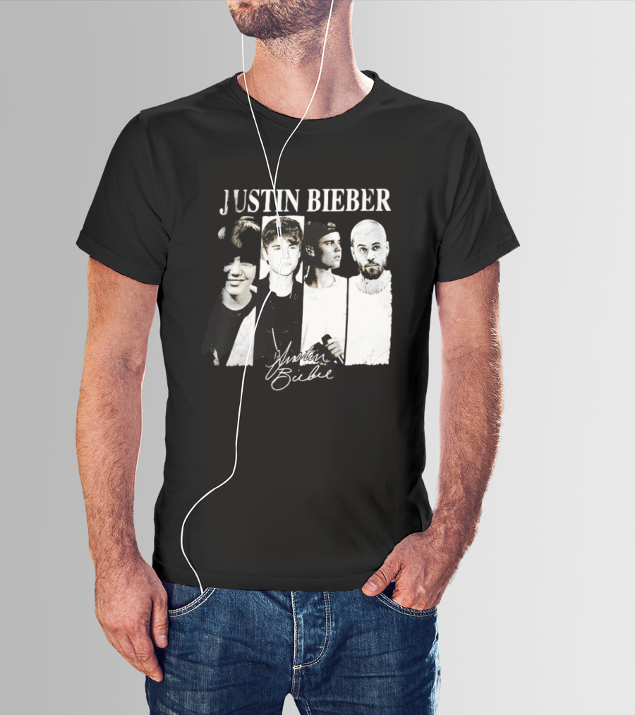 Justin Bieber Swag Evolution Signature Only Here T-Shirt