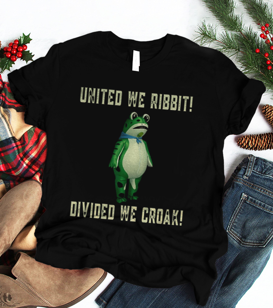 United We Ribbit Divided We Croak Frog Of Portland 2025 T-Shirt