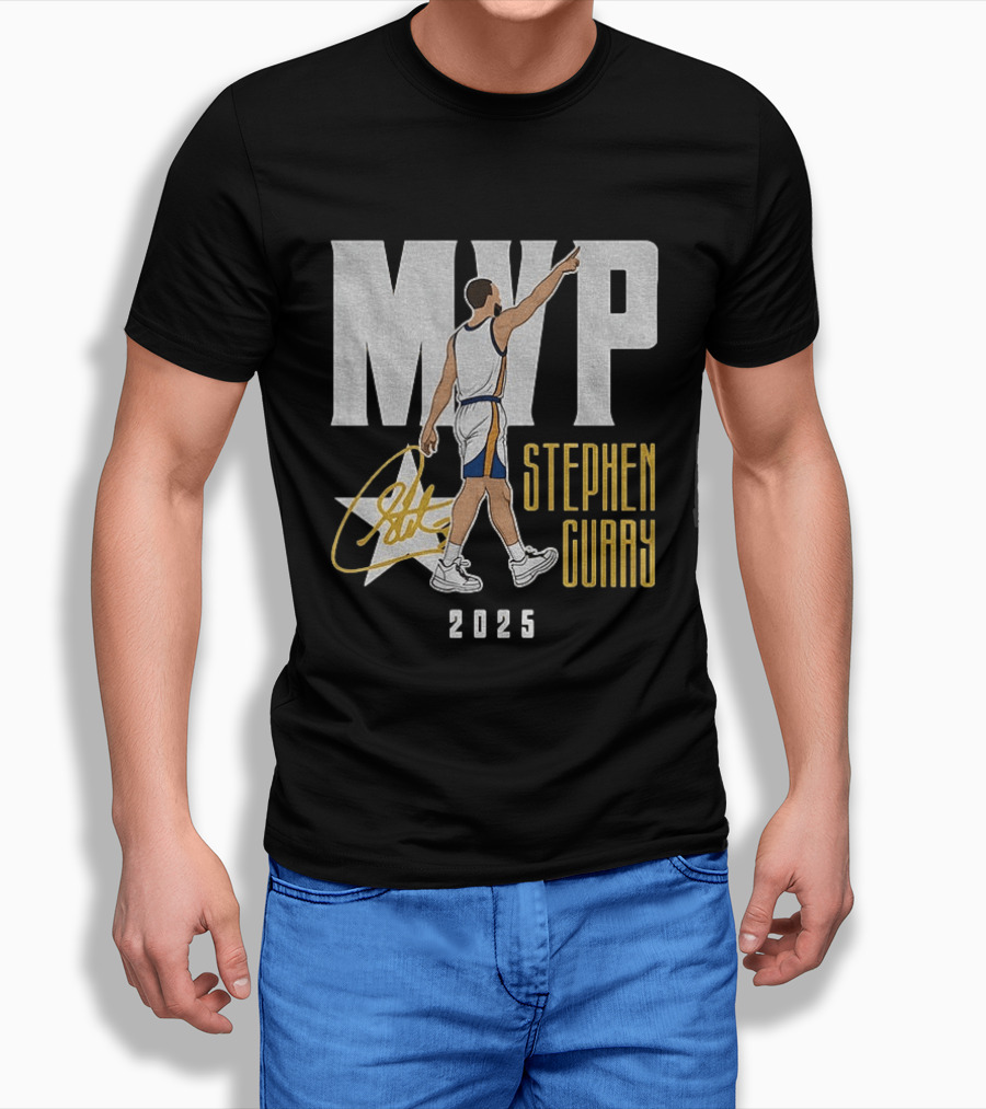 Stephen Curry MVP 2025 Basketball Champion Star Signature T-Shirt