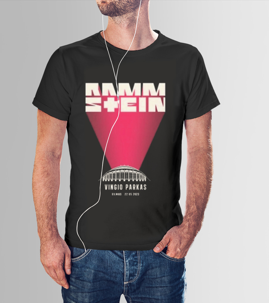 Rammstein Vingio Parkas Vilnius 22 05 2023 Tour Event T-Shirt