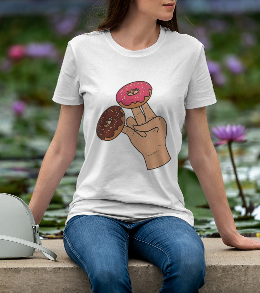 2 In The Pink 1 In The Stink Donut Fingers T-Shirt
