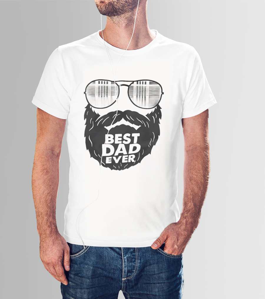 Best Dad Ever Beard Sunglasses T-Shirt