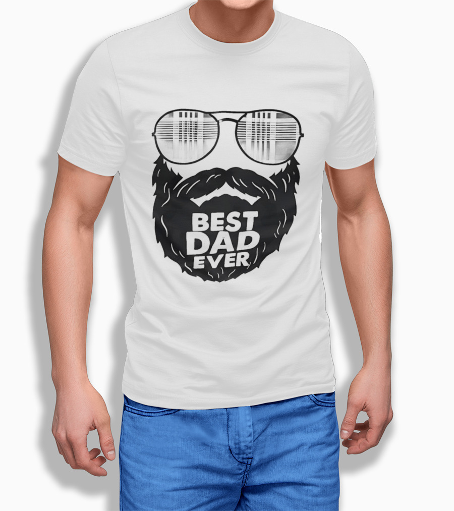 Best Dad Ever Beard Sunglasses T-Shirt