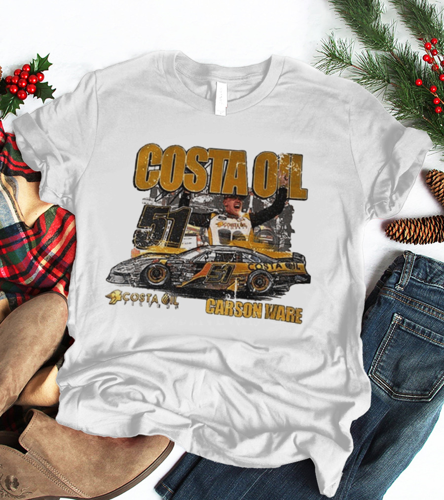 Costa Oil Racing Carson Ware 51 Nascar Victory Celebration T-Shirt