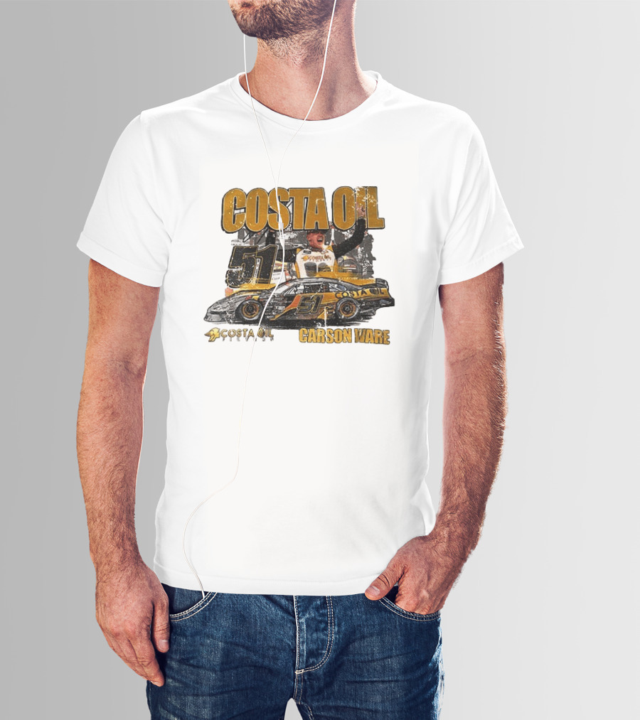 Costa Oil Racing Carson Ware 51 Nascar Victory Celebration T-Shirt