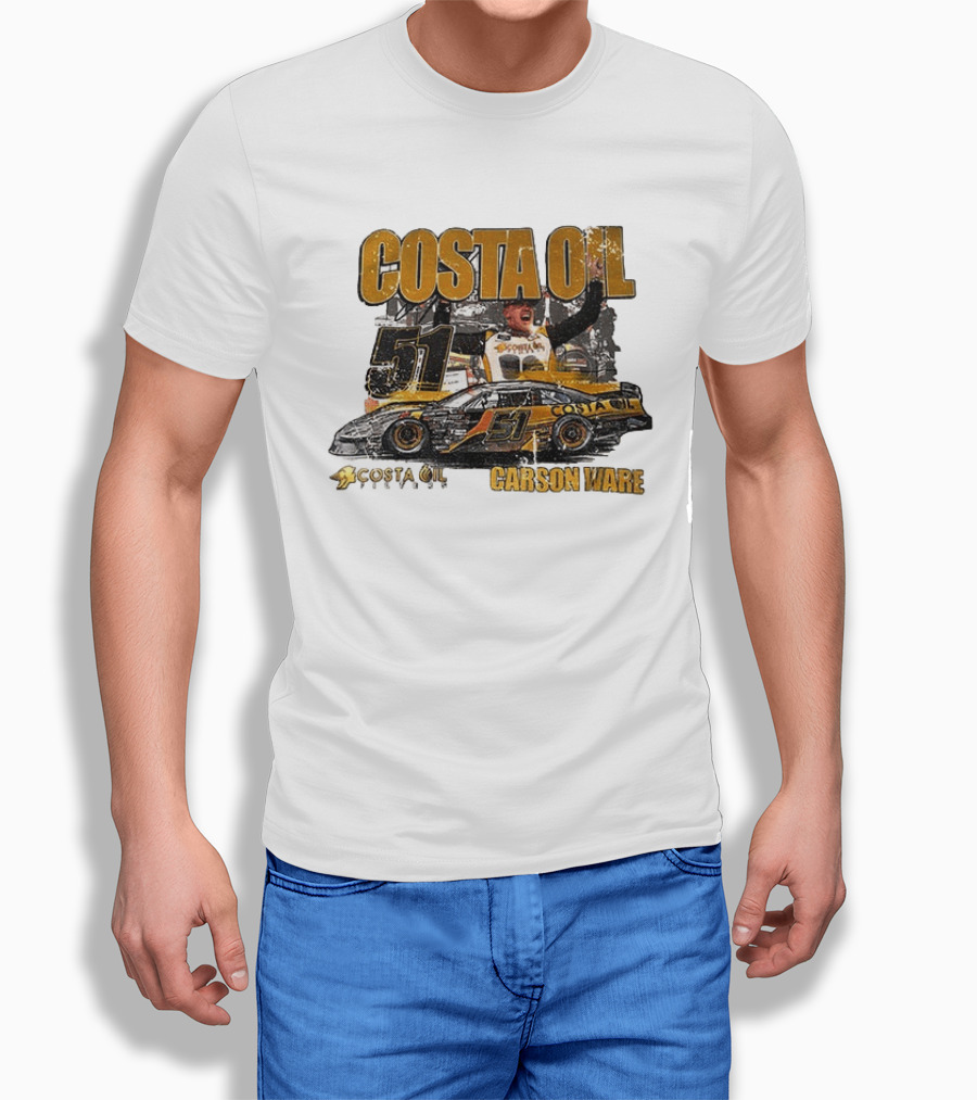 Costa Oil Racing Carson Ware 51 Nascar Victory Celebration T-Shirt