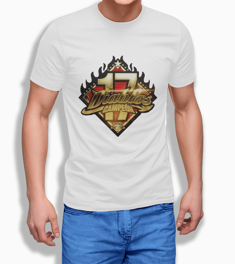 Diablos Rojos Del Mexico 17 Campeon LMB Serie Del Rey 2024 T-Shirt