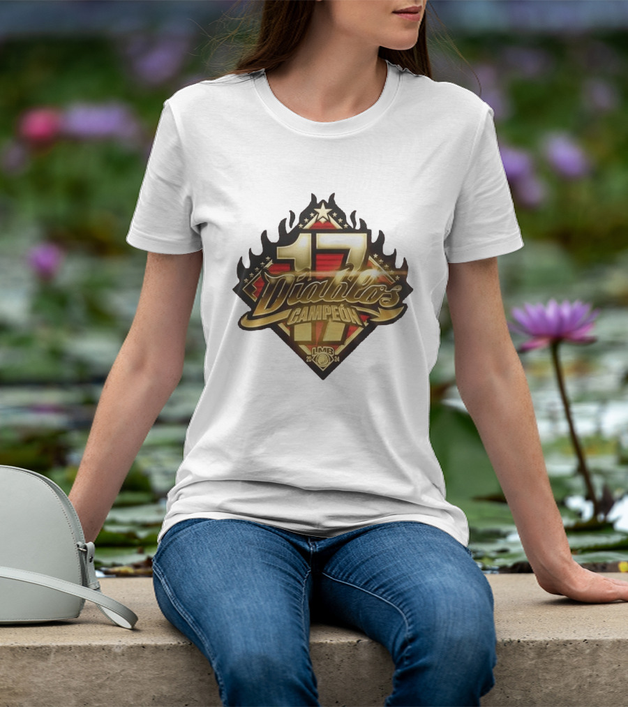 Diablos Rojos Del Mexico 17 Campeon LMB Serie Del Rey 2024 T-Shirt