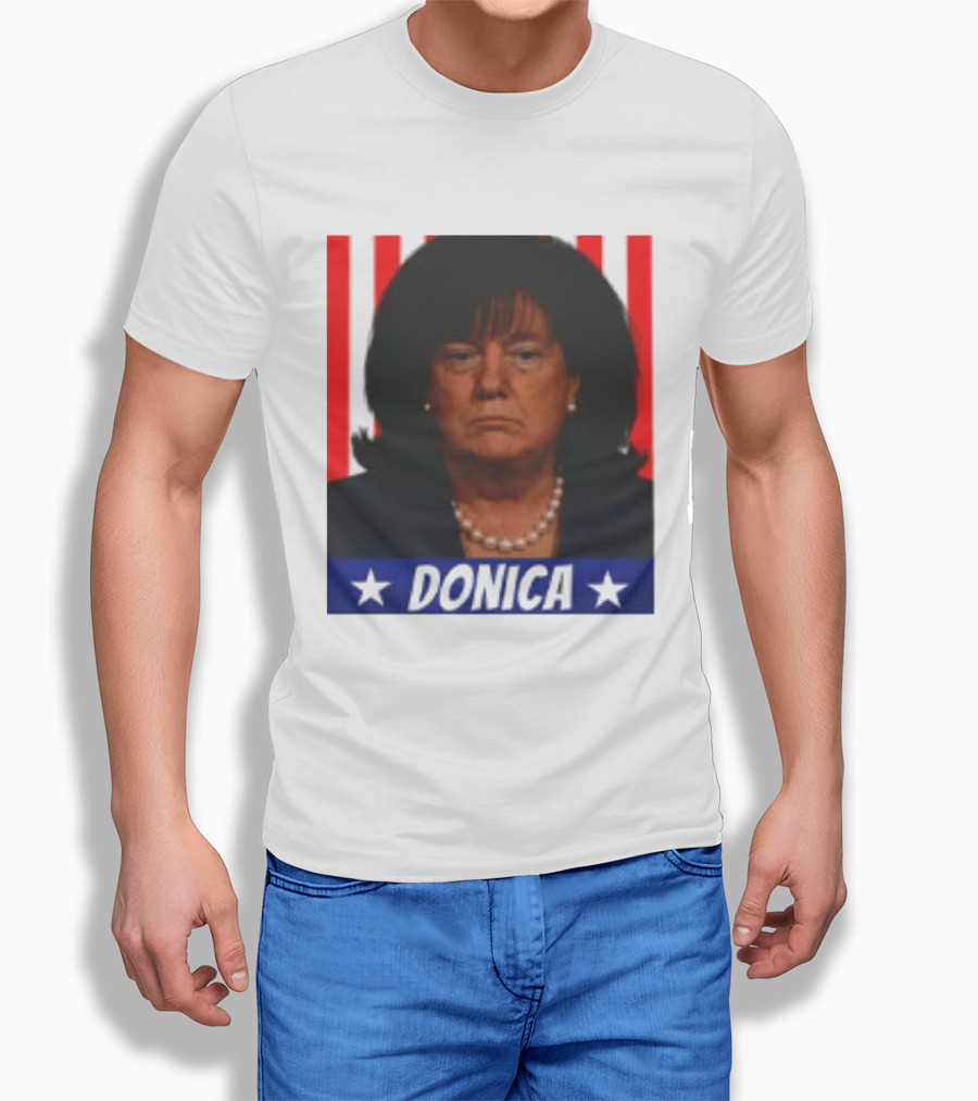 Donica Lewinsky 2025 Campaign Style Stars Red Stripes T-Shirt