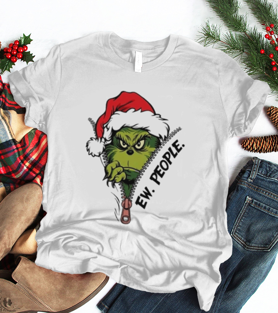 Ew People Grinch Christmas 2025 Holiday Humor T-Shirt