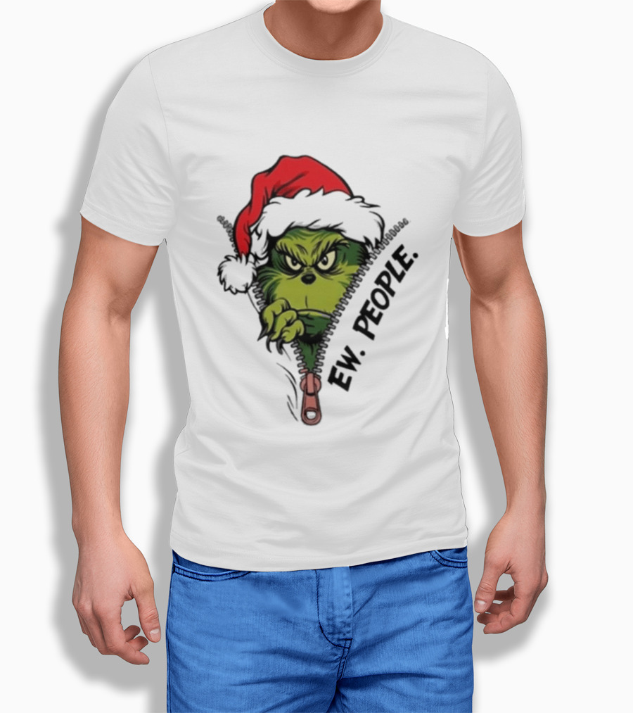 Ew People Grinch Christmas 2025 Holiday Humor T-Shirt