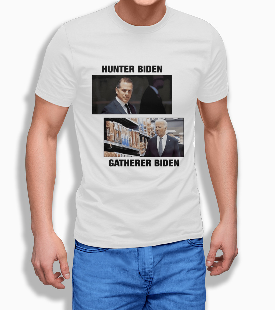 Hunter Biden Gatherer Biden Humorous Political Parody Image T-Shirt