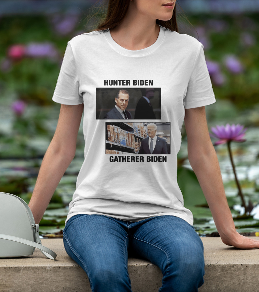 Hunter Biden Gatherer Biden Humorous Political Parody Image T-Shirt