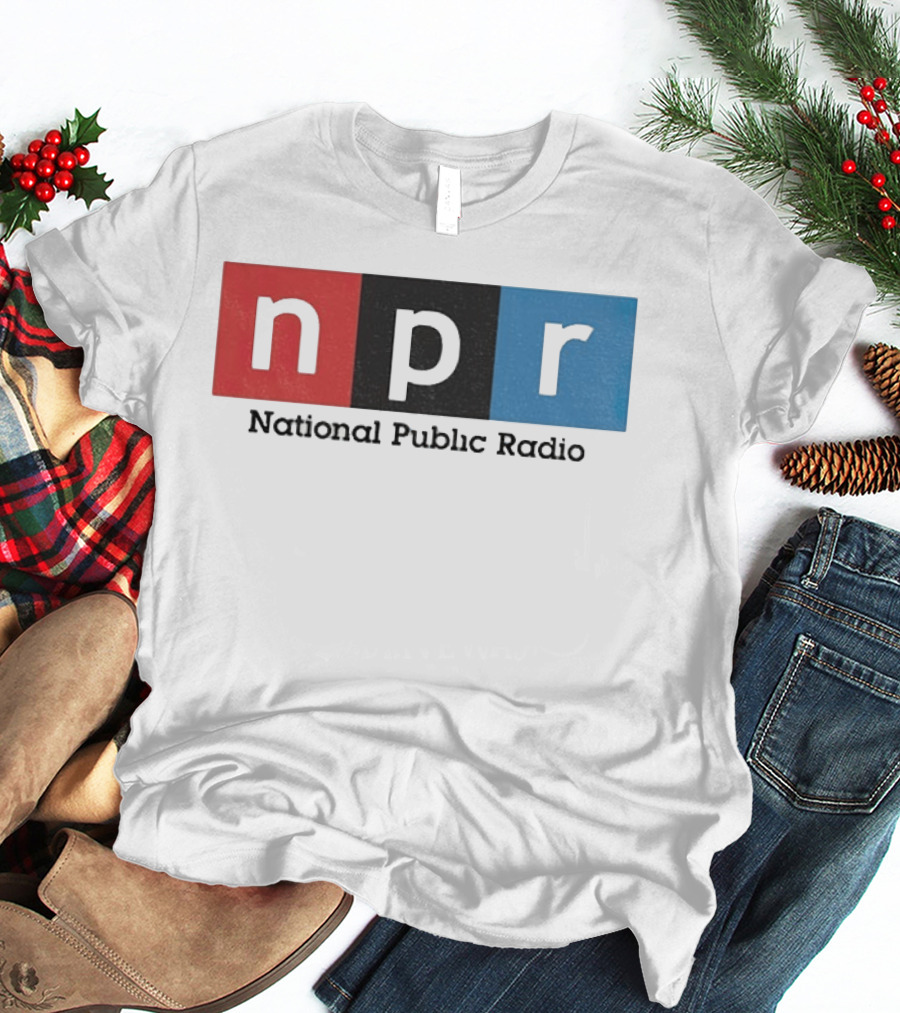 NPR National Public Radio Iconic Logo Red Black Blue T-Shirt