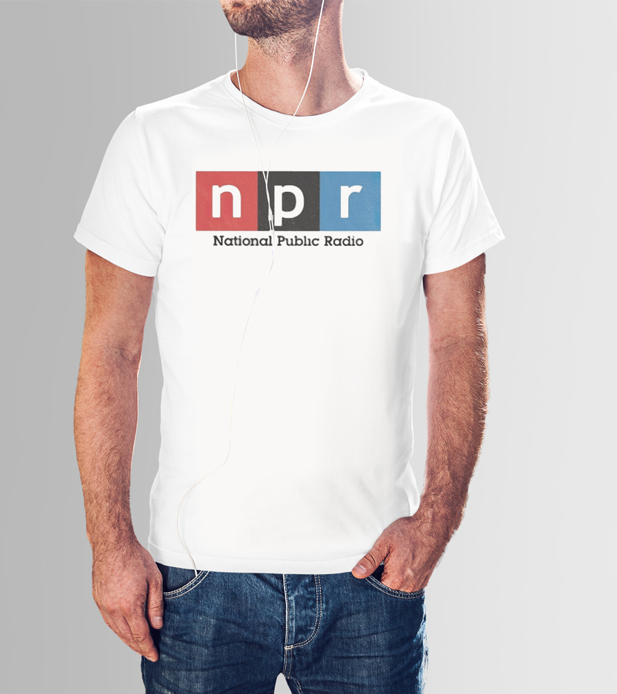 NPR National Public Radio Iconic Logo Red Black Blue T-Shirt