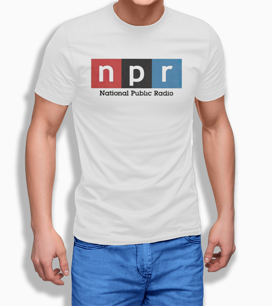 NPR National Public Radio Iconic Logo Red Black Blue T-Shirt