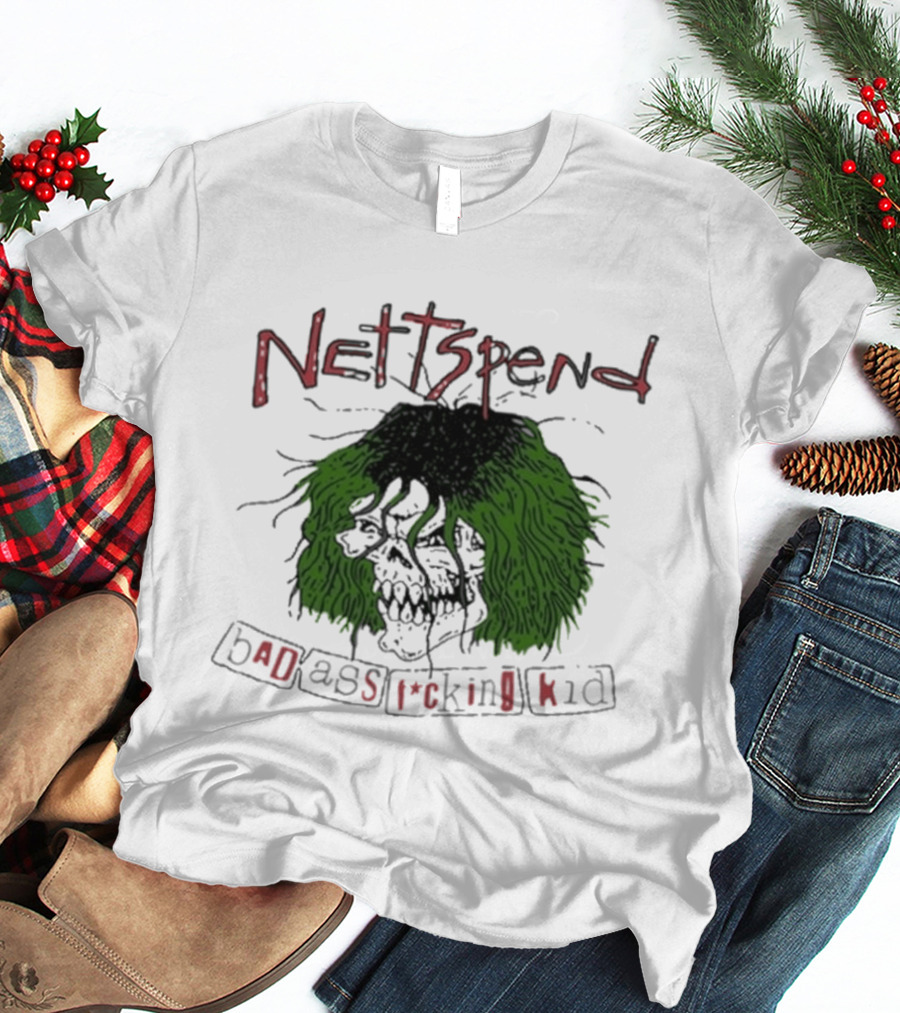 Nettspend Badassfuckingkid Grunge Skull Tour T-Shirt