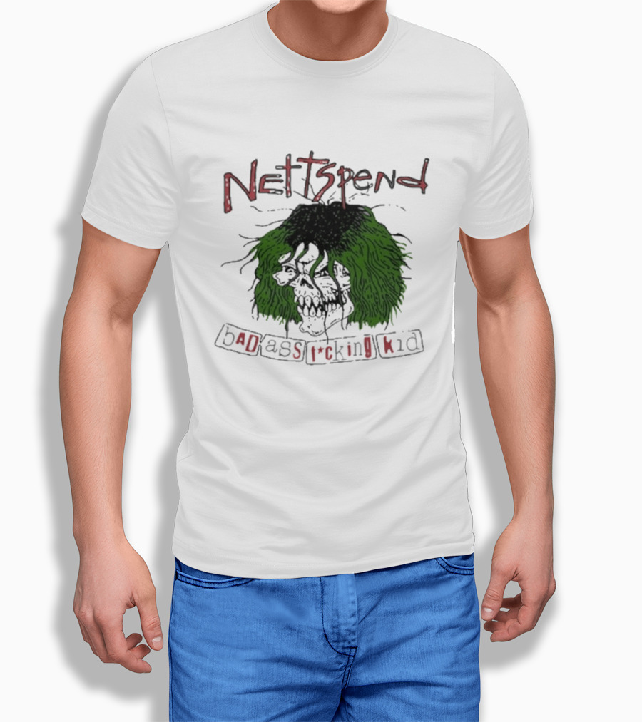 Nettspend Badassfuckingkid Grunge Skull Tour T-Shirt