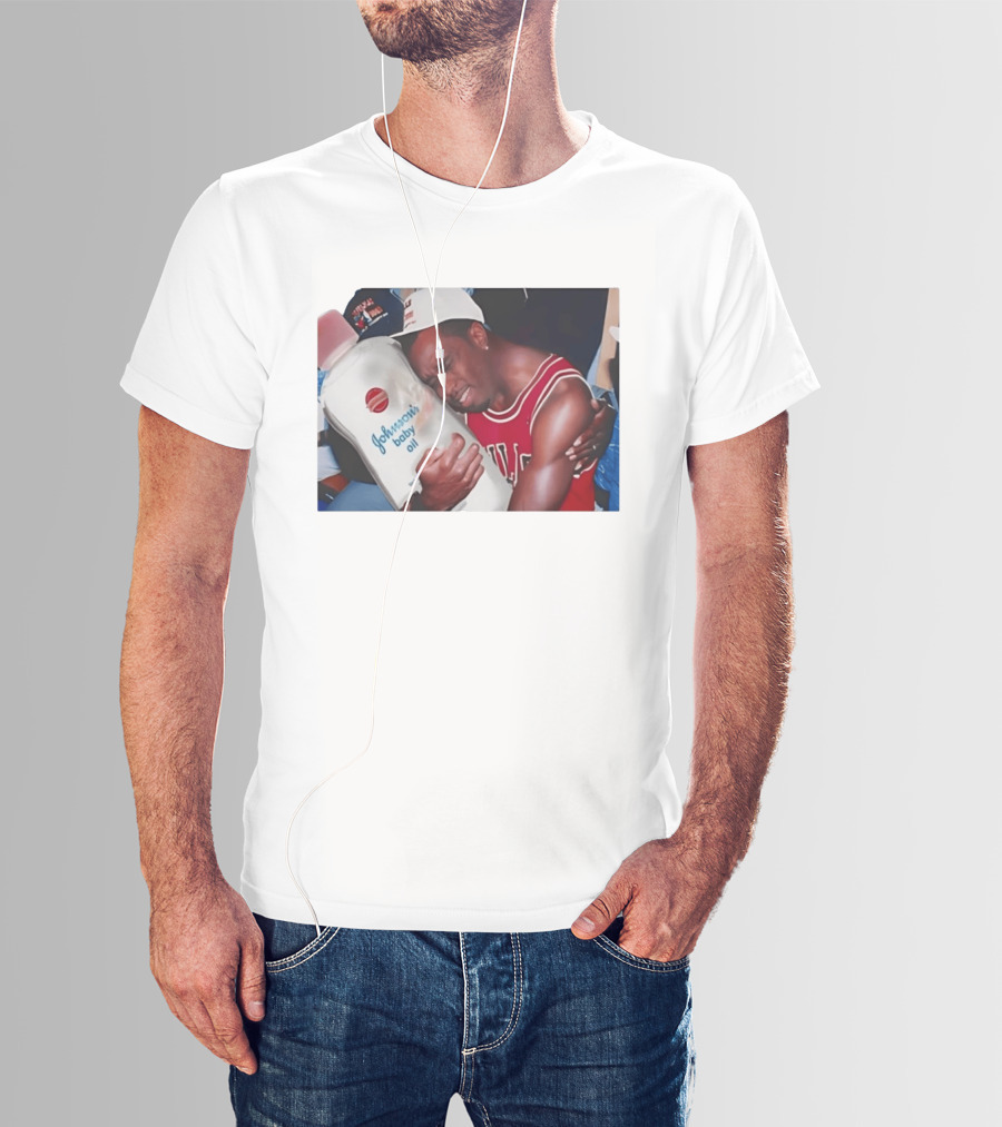 P.Diddy Crying Meme Johnson's Baby Oil Bulls Jersey T-Shirt