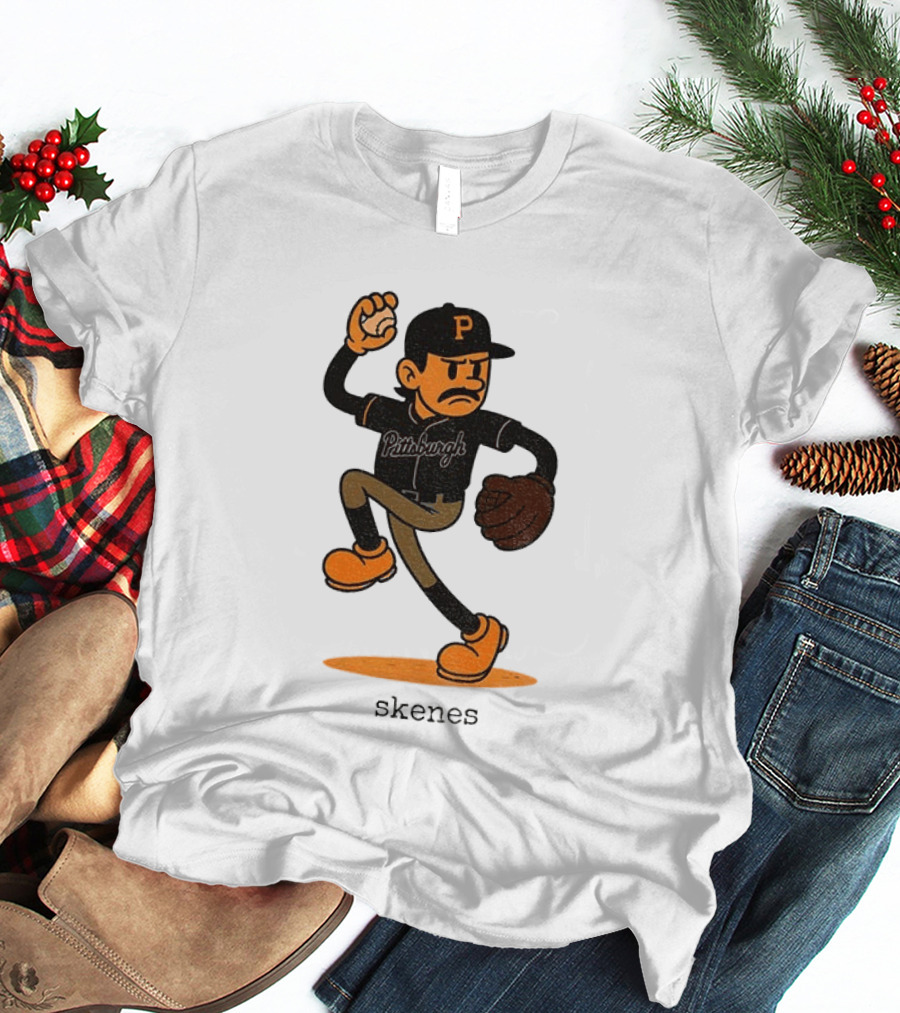 Paul Skenes Pittsburgh P Baseball MLB Cartoon Skenes T-Shirt
