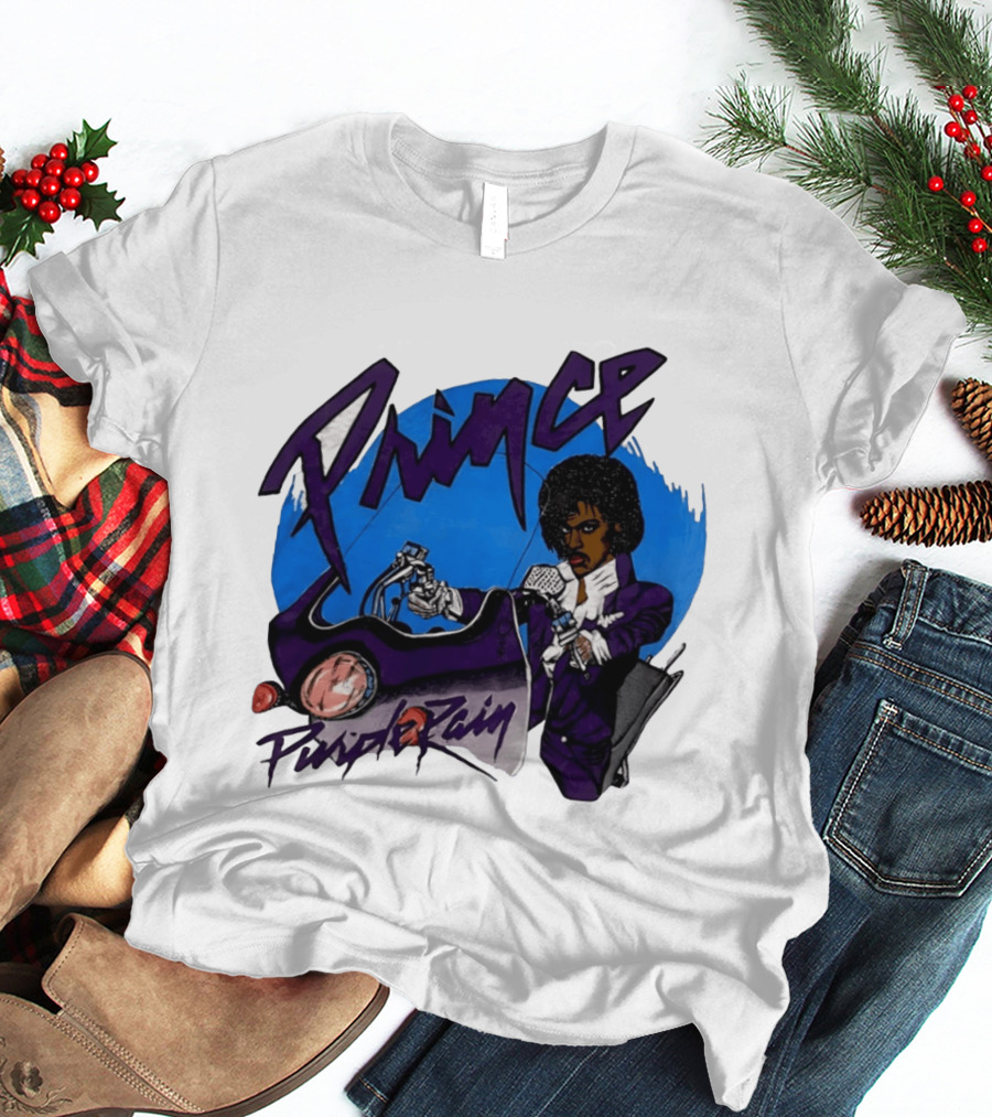 Prince Purple Rain Motorcycle 80s Music T-Shirt