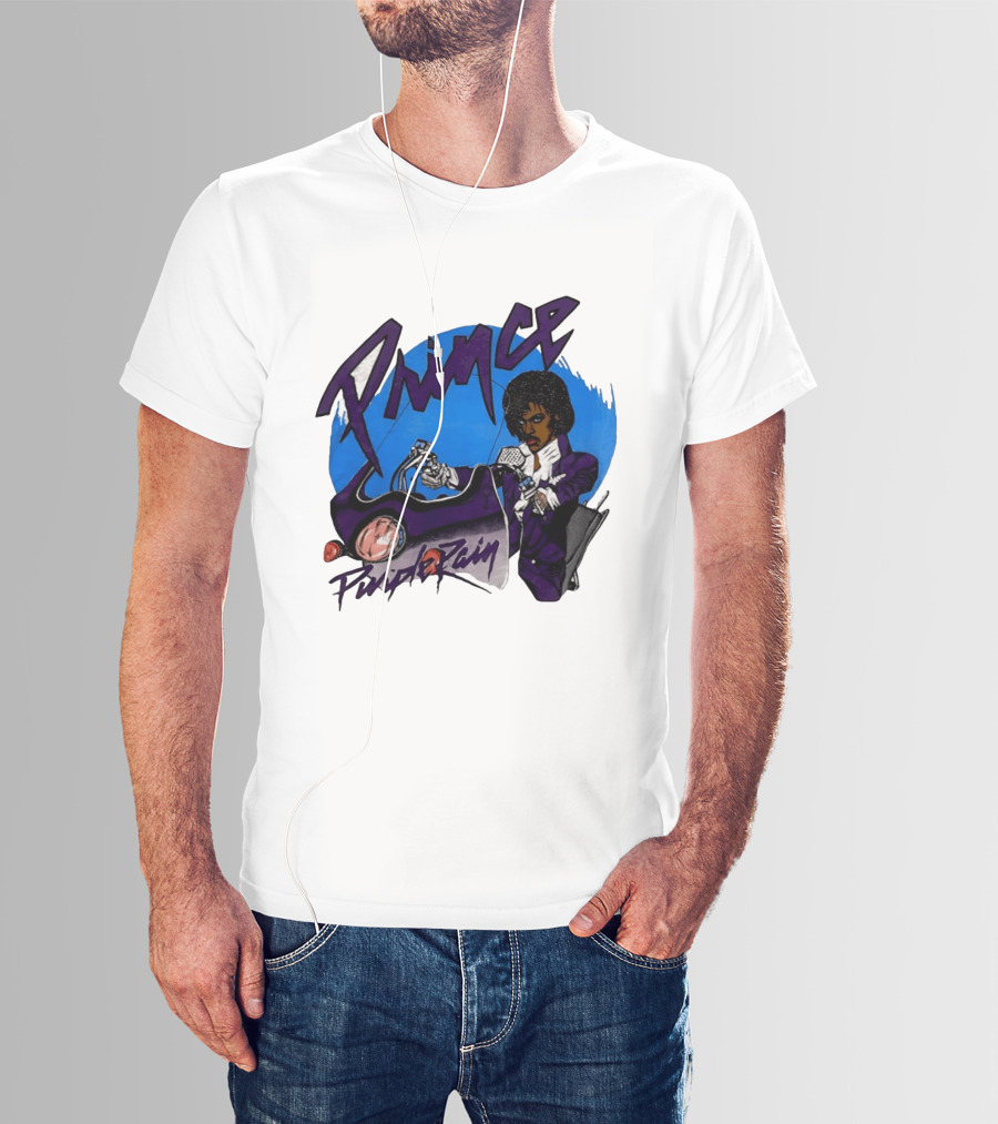 Prince Purple Rain Motorcycle 80s Music T-Shirt