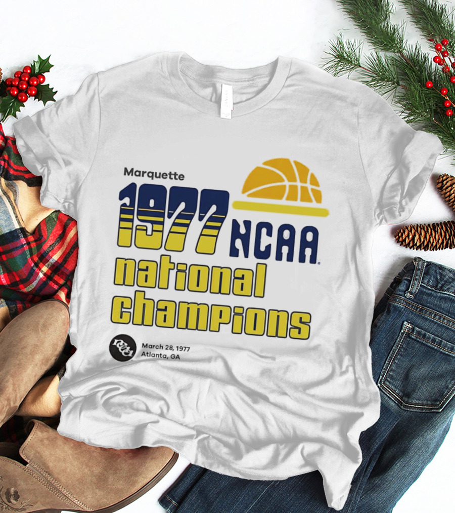 Marquette 1977 NCAA National Champions Basketball March 28_ASTRO_NY T-Shirt