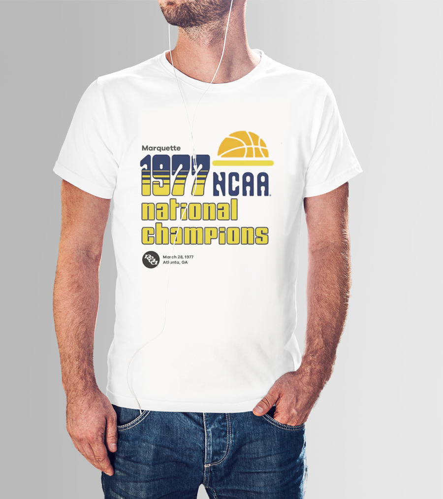 Marquette 1977 NCAA National Champions Basketball March 28_ASTRO_NY T-Shirt