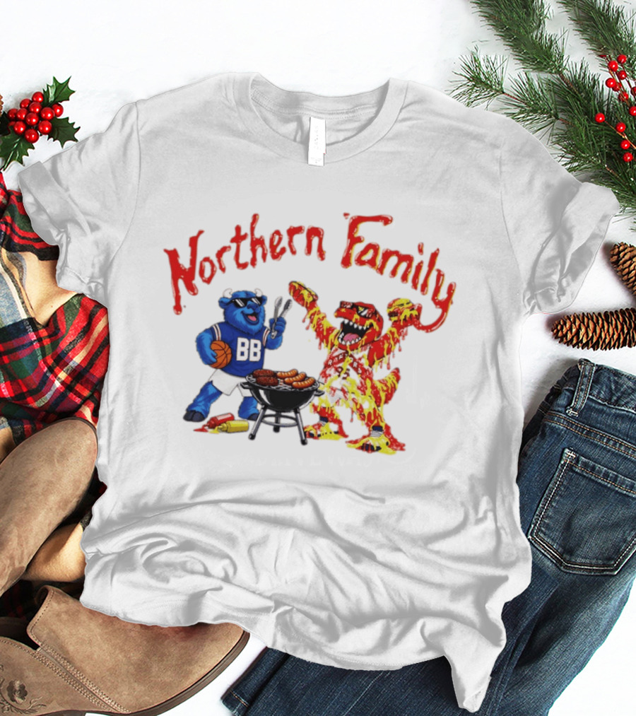 Northern Family BBQ Fun With Raptors And Buffalo Bills T-Shirt