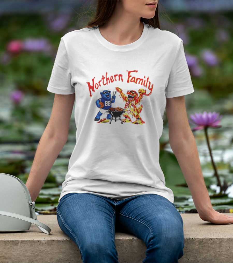 Northern Family BBQ Fun With Raptors And Buffalo Bills T-Shirt