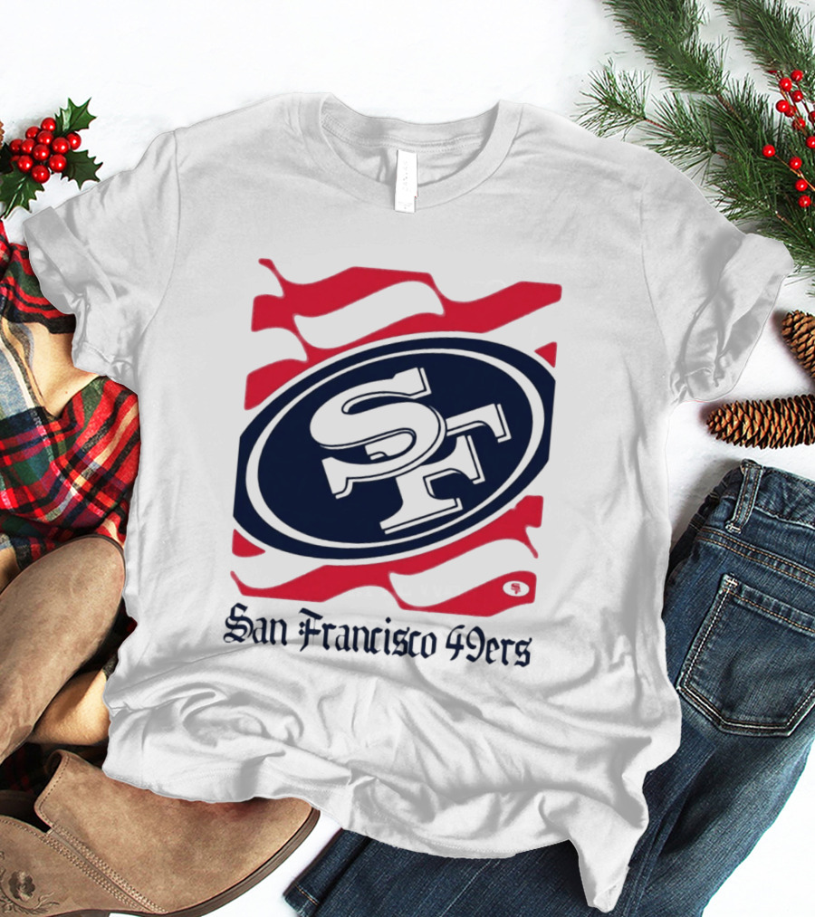 San Francisco 49ers SF Flag Heritage Wordmark T-Shirt