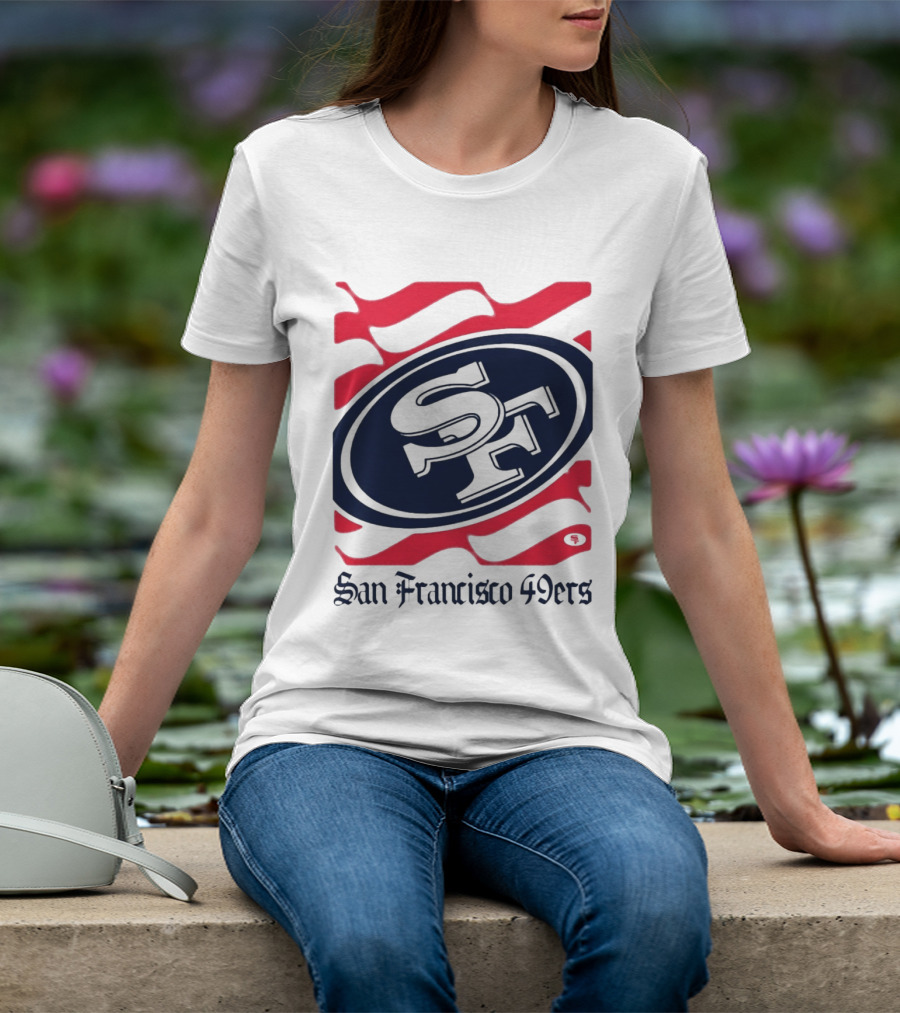 San Francisco 49ers SF Flag Heritage Wordmark T-Shirt
