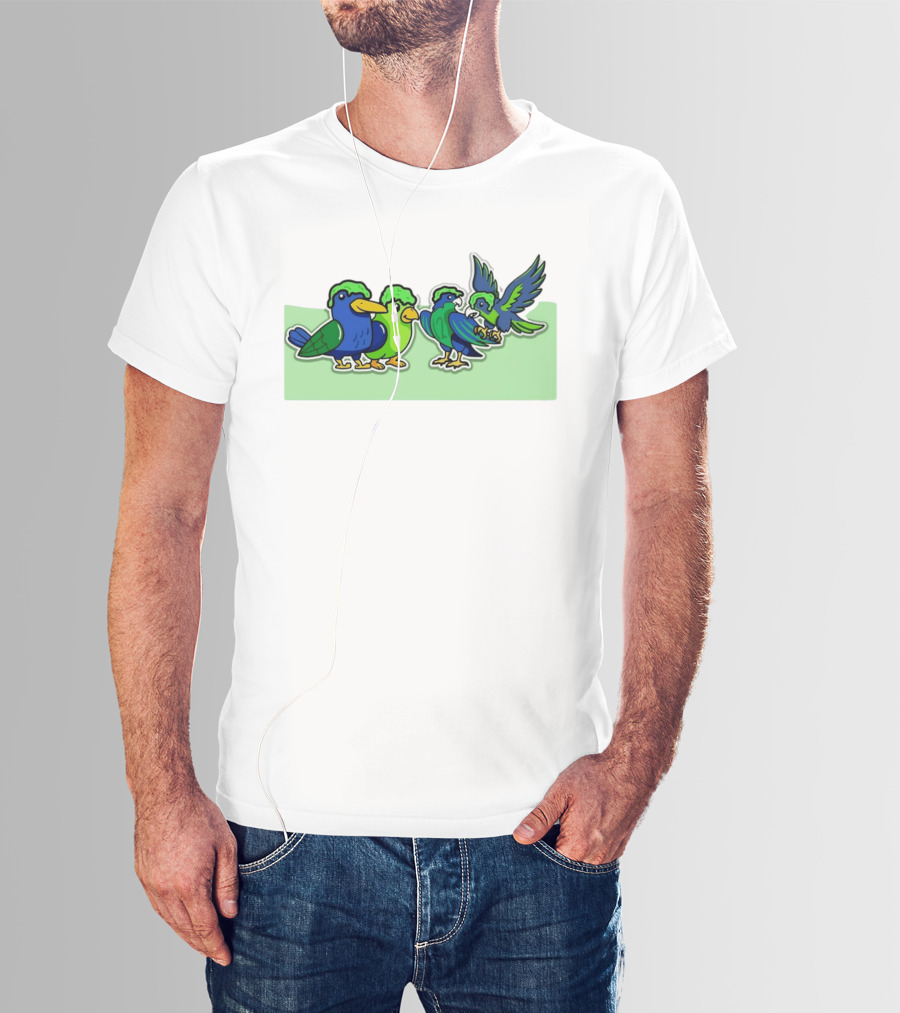 Seattle Seahawks X Nickelodeon NVP Parrot Paint T-Shirt