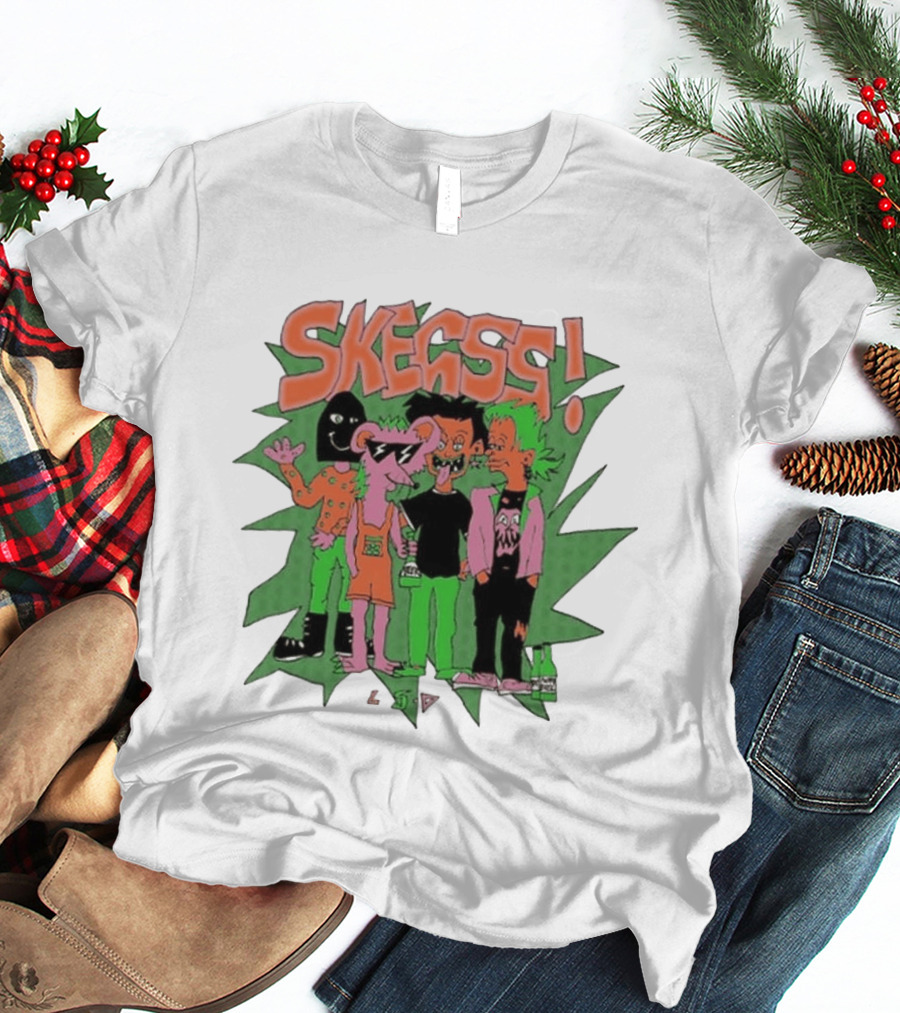 Skegss LSD Irvine Cartoon Characters Green T-Shirt