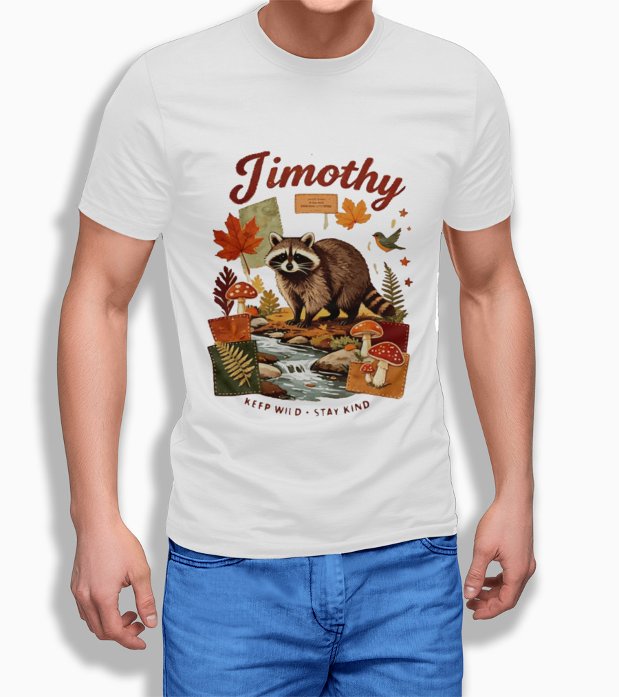 Jimothy Raccoon Autumn Nature 2026 Keep Wild Stay Kind T-Shirt