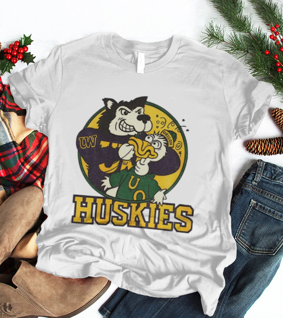 UW Huskies Vs Oregon Ducks Rivalry Football Showdown T-Shirt