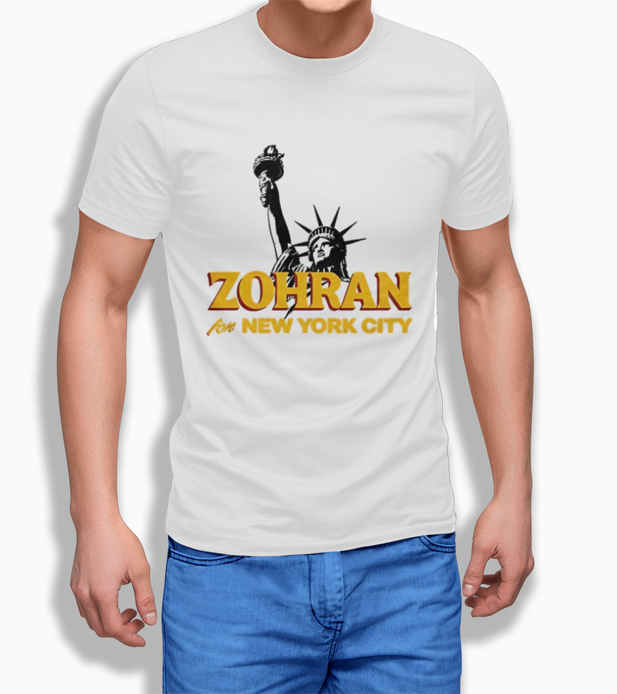 Zohran And Statue Of Liberty New York City Showdown T-Shirt