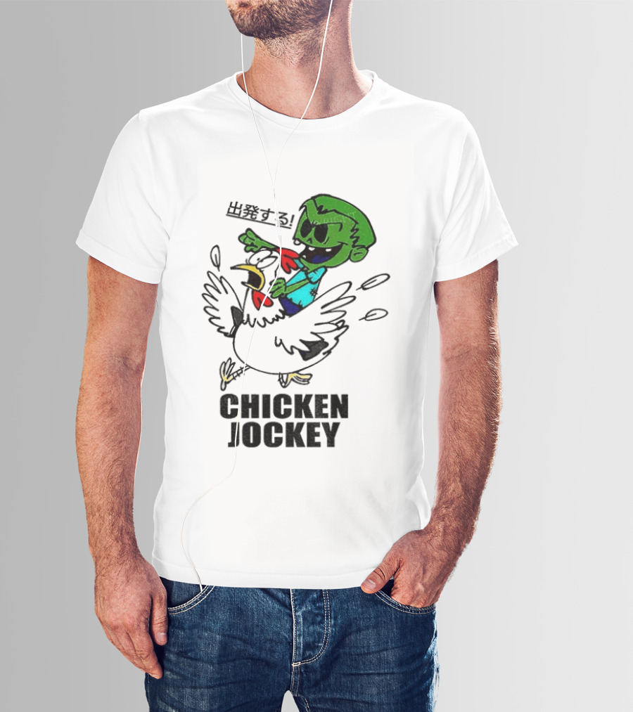 Zombie Chicken Jockey Exclamation Anime T-Shirt