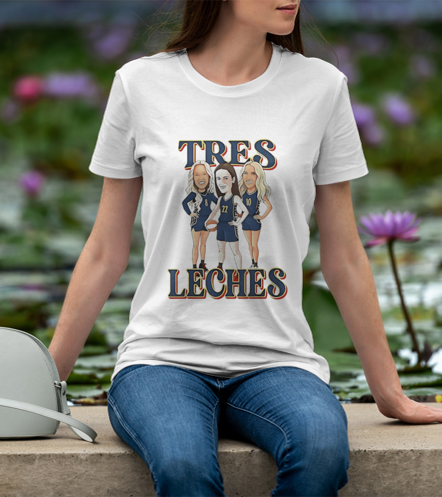 Tres Leches Basketball Players Team Cartoon Characters T-Shirt