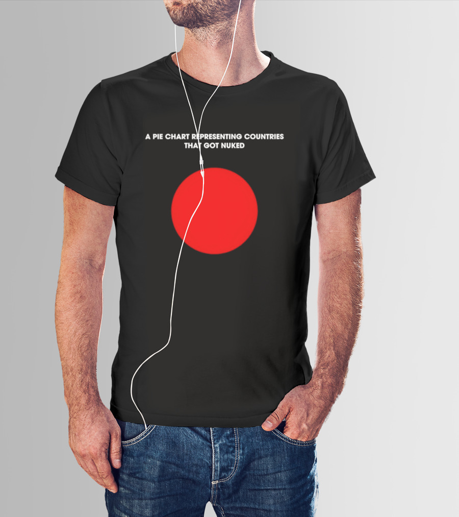 Pie Chart Japan Flag Nuked Countries T-Shirt