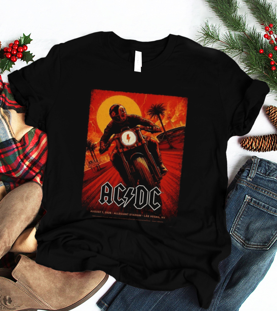 ACDC PWR Up Tour August 1 2026 Allegiant Stadium Las Vegas NV Event T-Shirt