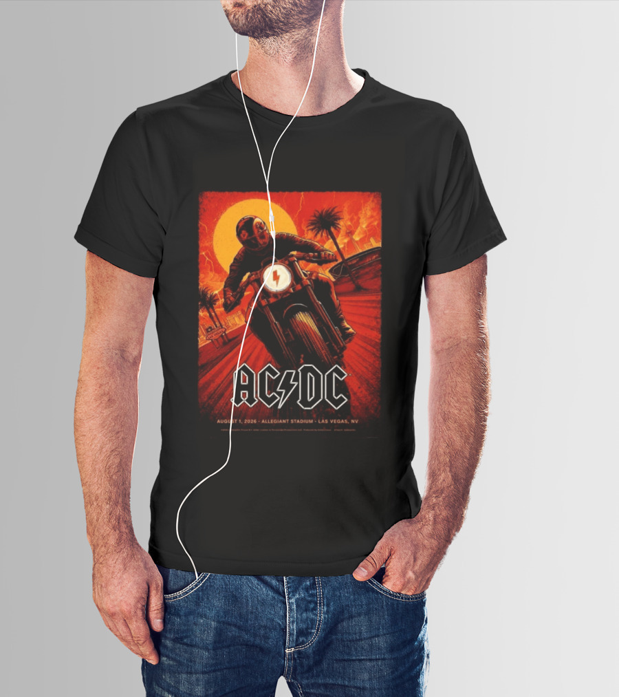 ACDC PWR Up Tour August 1 2026 Allegiant Stadium Las Vegas NV Event T-Shirt