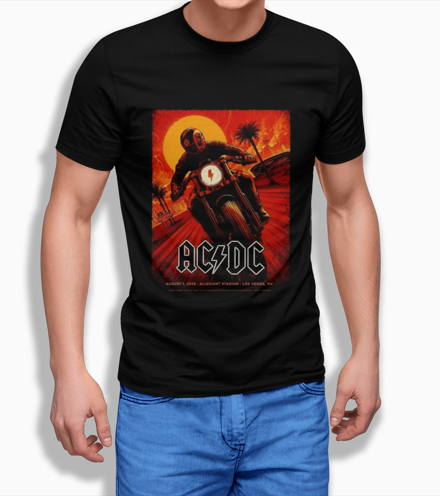 ACDC PWR Up Tour August 1 2026 Allegiant Stadium Las Vegas NV Event T-Shirt