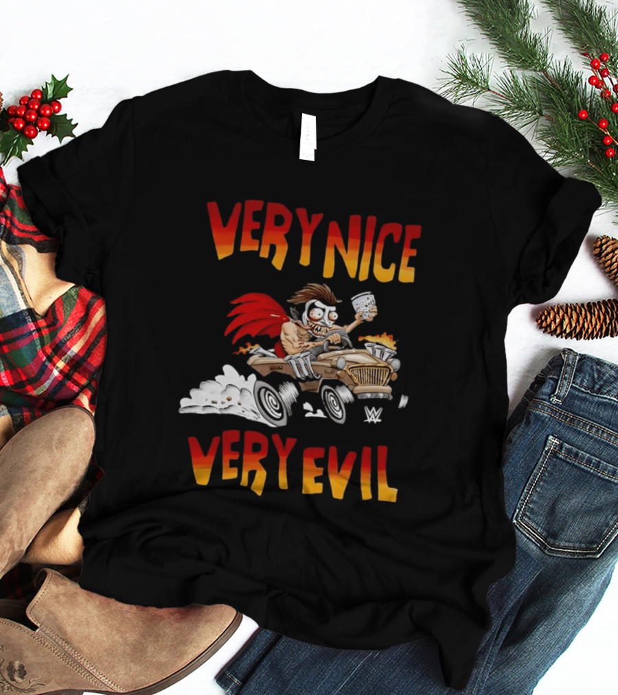 Very Nice Very Evil Danhausen Cartoon WWE T-Shirt