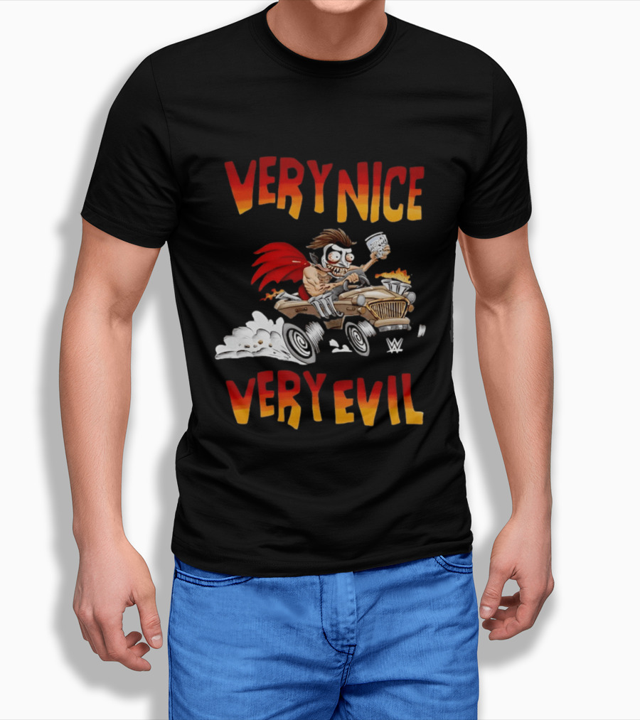 Very Nice Very Evil Danhausen Cartoon WWE T-Shirt