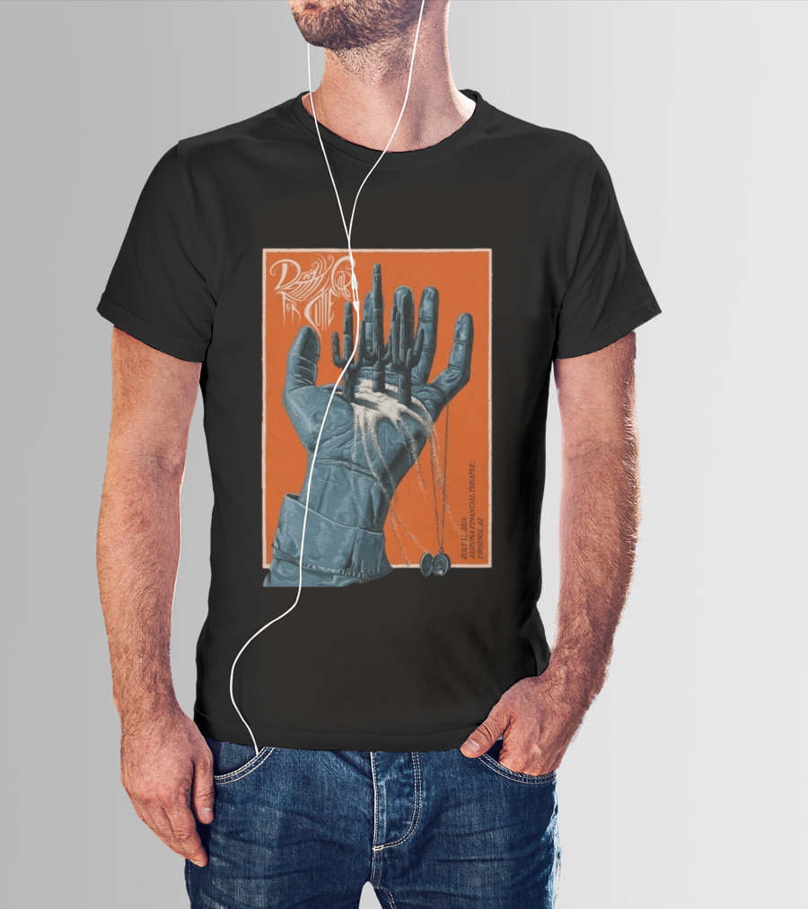 Death Cab For Cutie July 31 2026 Arizona Financial Theatre Phoenix AZ Cactus Hand T-Shirt