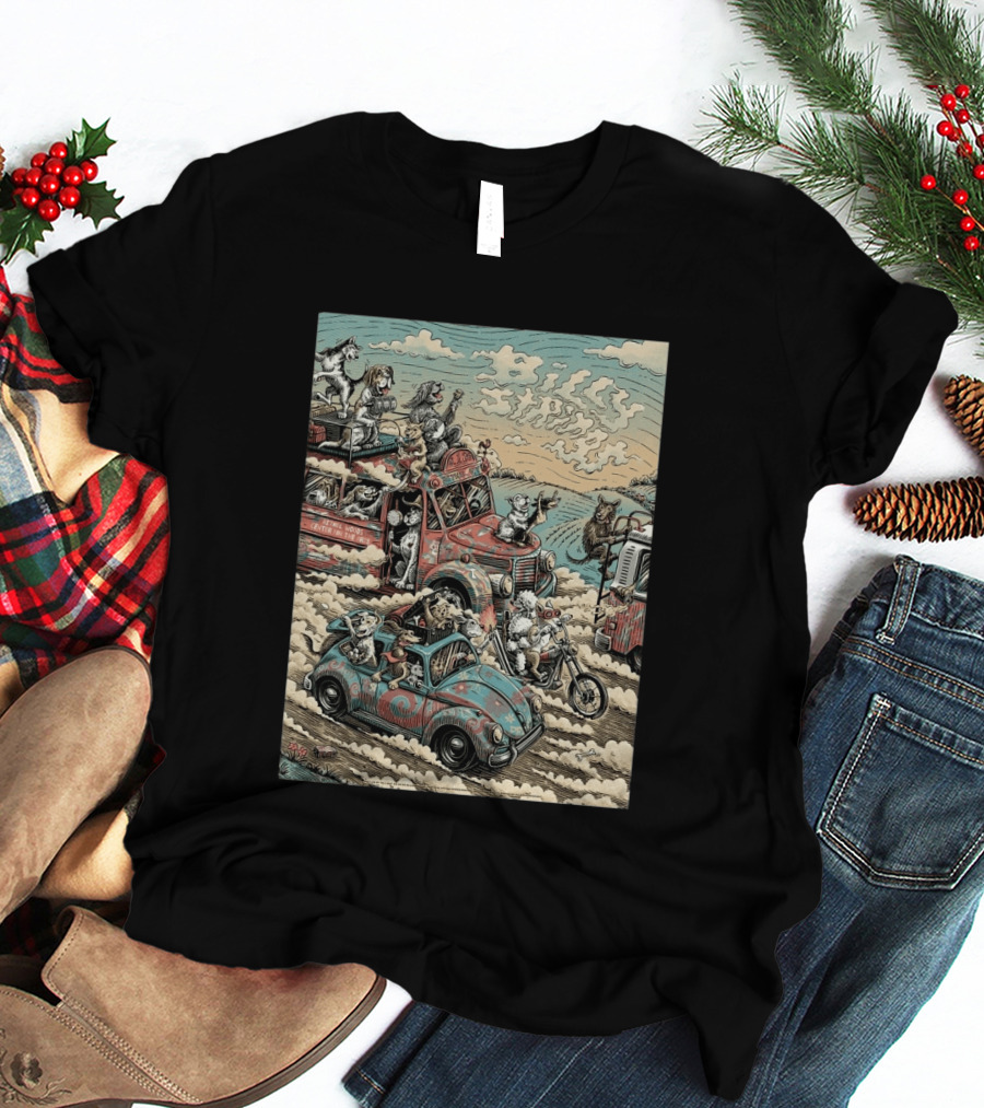 Billy Strings Bethel NY Event August 1 2026 Dylan Goldberger Bethel Woods Center Night 2 Psychedelic Animal Parade T-Shirt