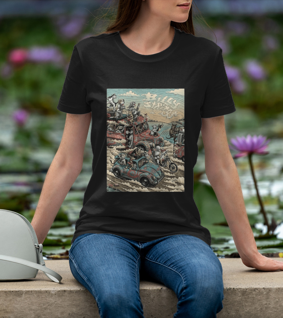 Billy Strings Bethel NY Event August 1 2026 Dylan Goldberger Bethel Woods Center Night 2 Psychedelic Animal Parade T-Shirt