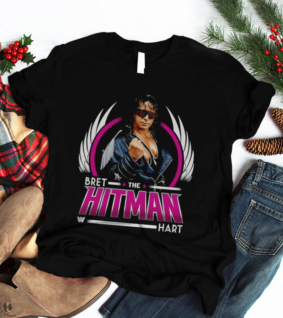 Bret Hart The Hitman Wings WWE T-Shirt